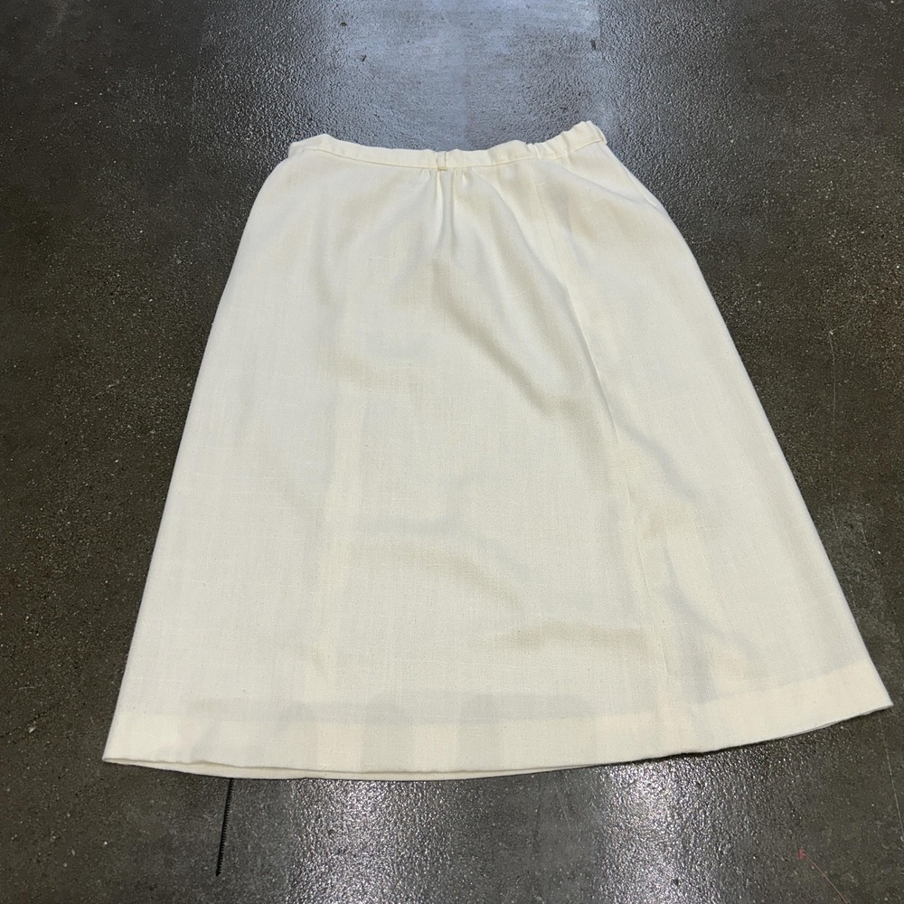 Fire Islander Skirt‎ Womens 16 White Elastic Waist Midi A Line Made USA